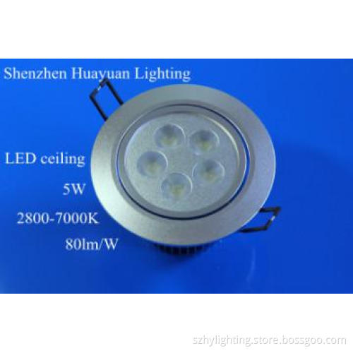LED Ceiling Light 5W AC100V-240V 3000K-6500K